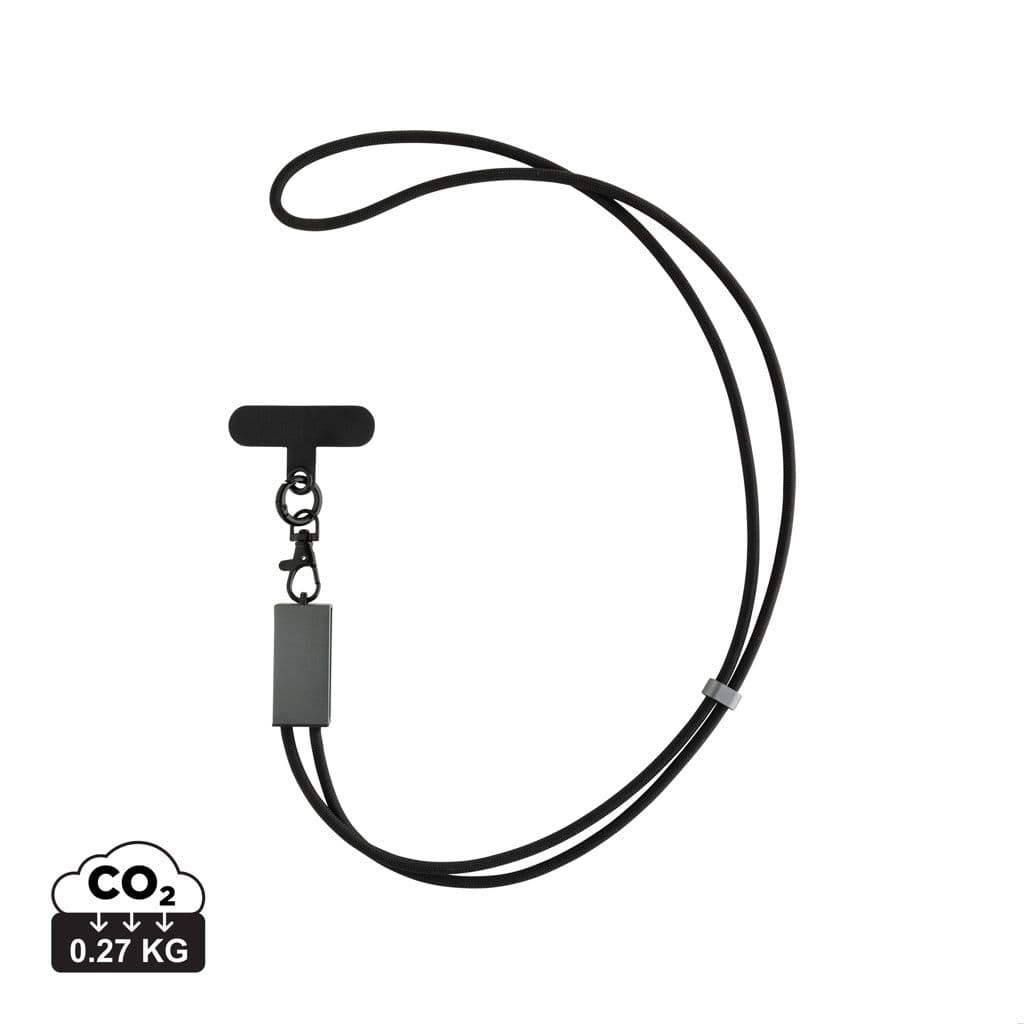 Terra RCS gerecycled PET telefoon lanyard 60W oplaadkabel 1