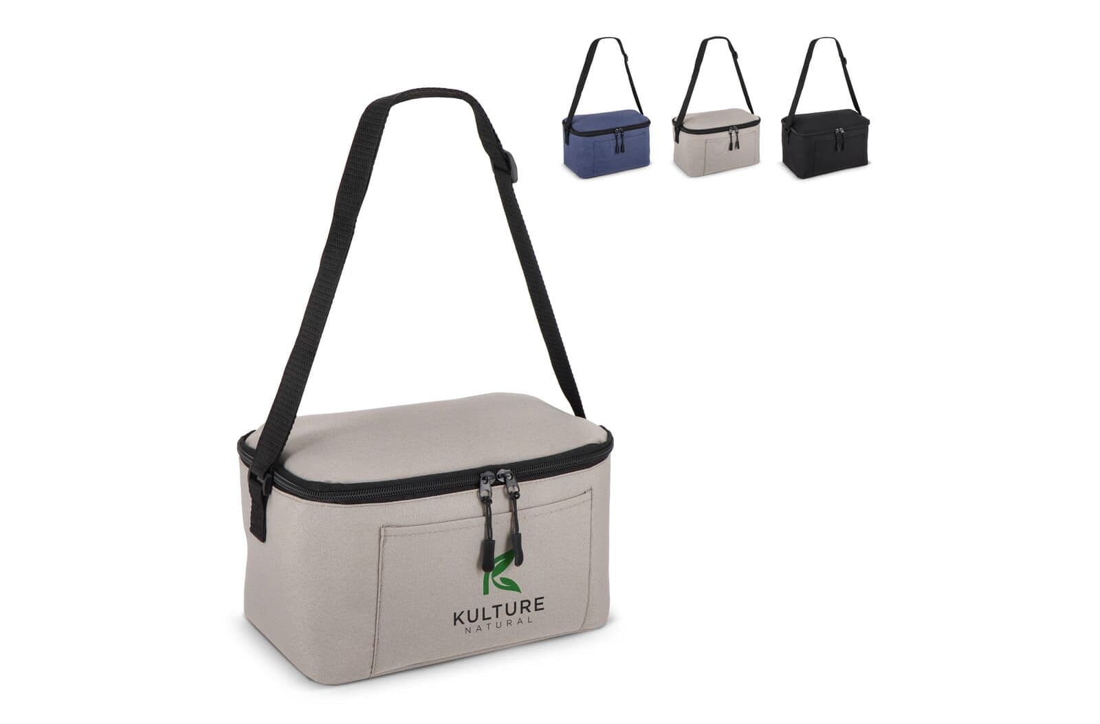 600D gerecycled PET koeltas voor 6 blikjes 25 x 14.5 x 15.5 cm 5 L 1