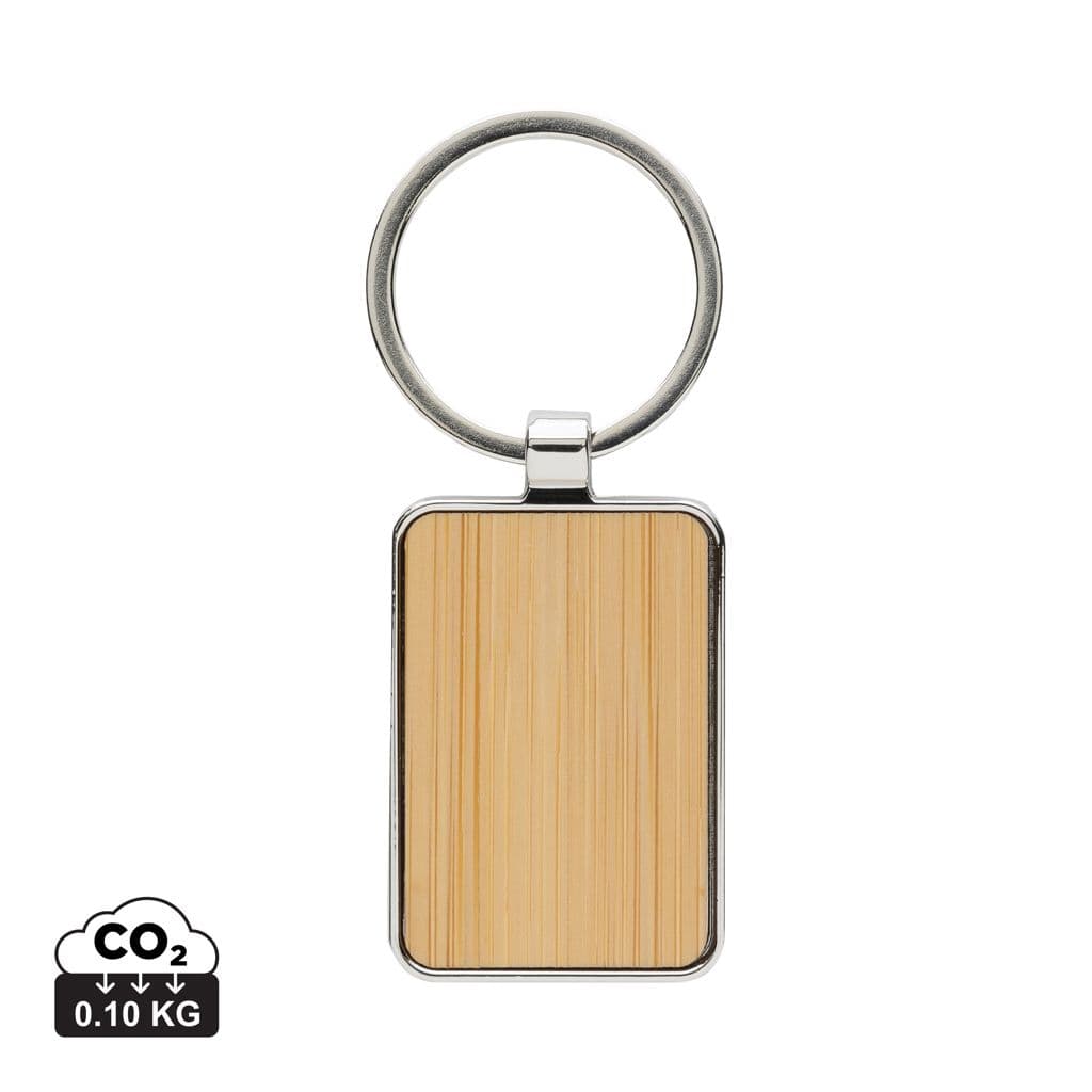 RCS gerecycled zinc alloy rechthoekige sleutelhanger 1
