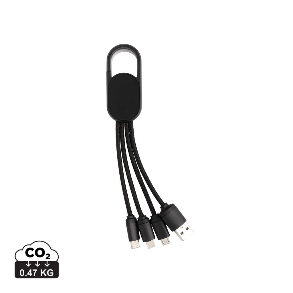 4-in-1 kabel met karabijnhaak 1