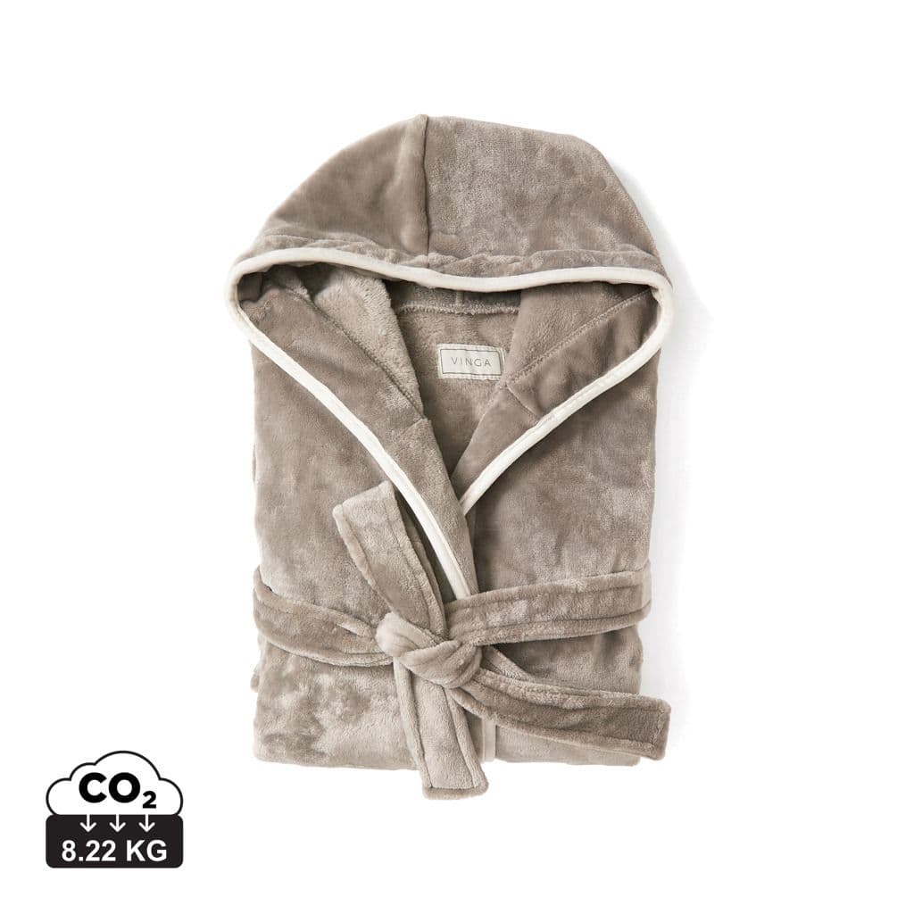 VINGA Louis luxe pluche RPET badjas maat L/XL 1