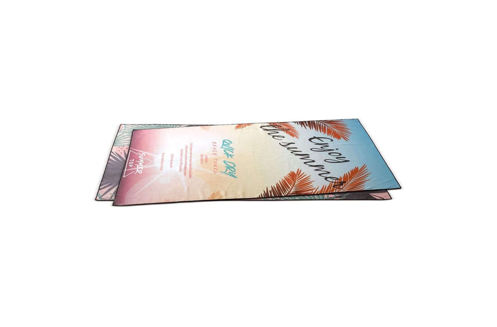 Sneldrogende strandhanddoek met custom-made print 1